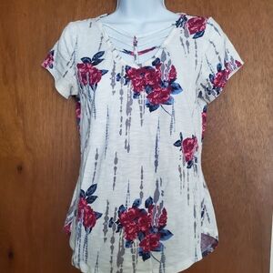 Maurices Strappy Front Floral T-shirt